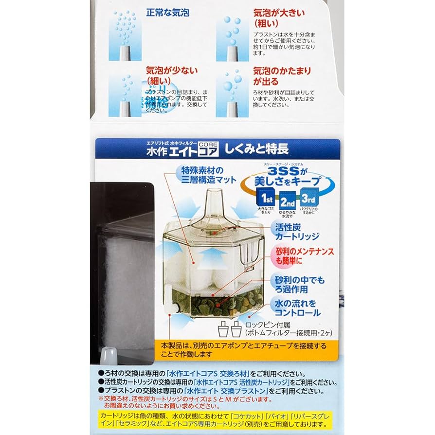 水作エイト S 30-40cm用　48個セット 水作 エイト S 本体 30~40cm水槽用水中フィルター投げ込み式